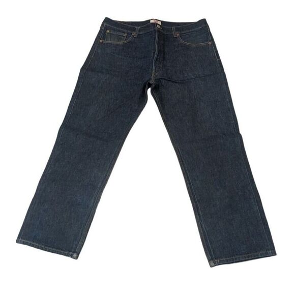 Levi 501 Men’s 40x 32 Button Fly Original Wash Straight Denim‎ Blue Jeans - Picture 1 of 11